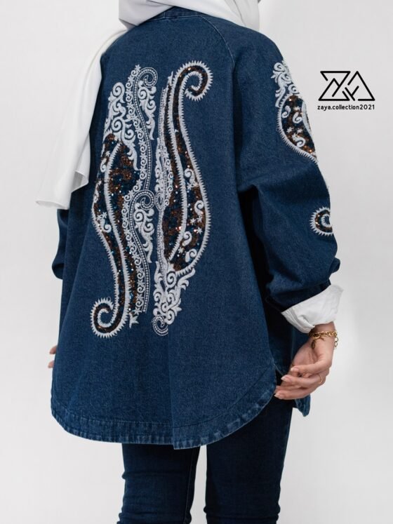 کت جین خاص زایا سرمه ای